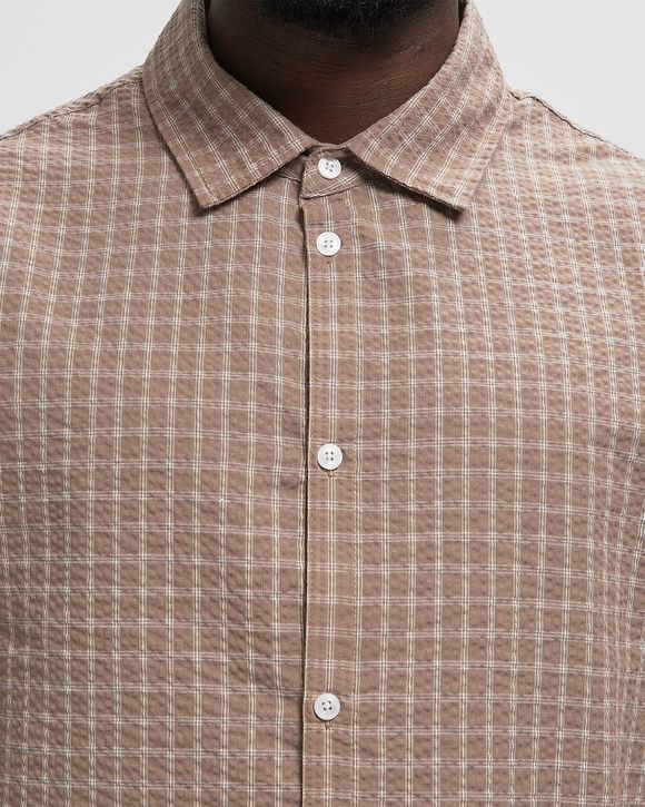 CHECKED SEERSUCKER LS SHIRT