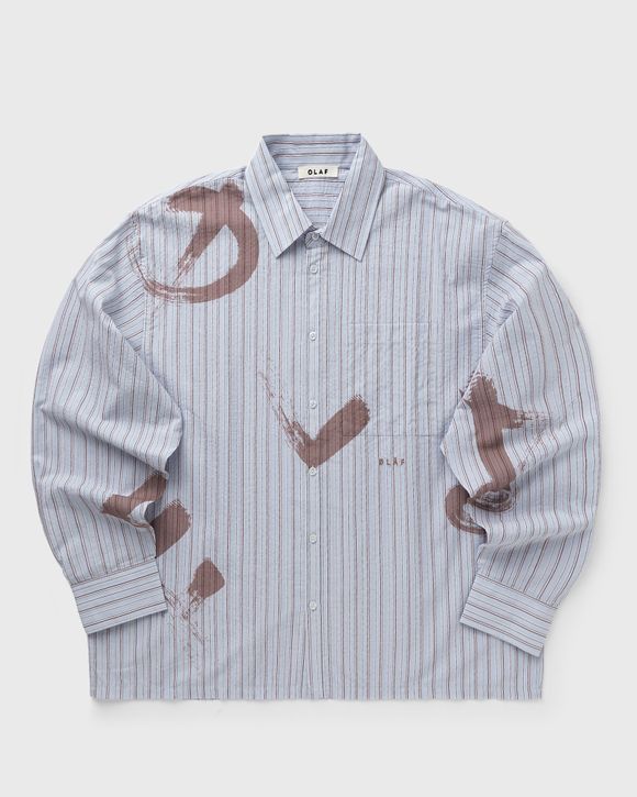 BRUSHSTROKE LOGO STRIPE LS SHIRT