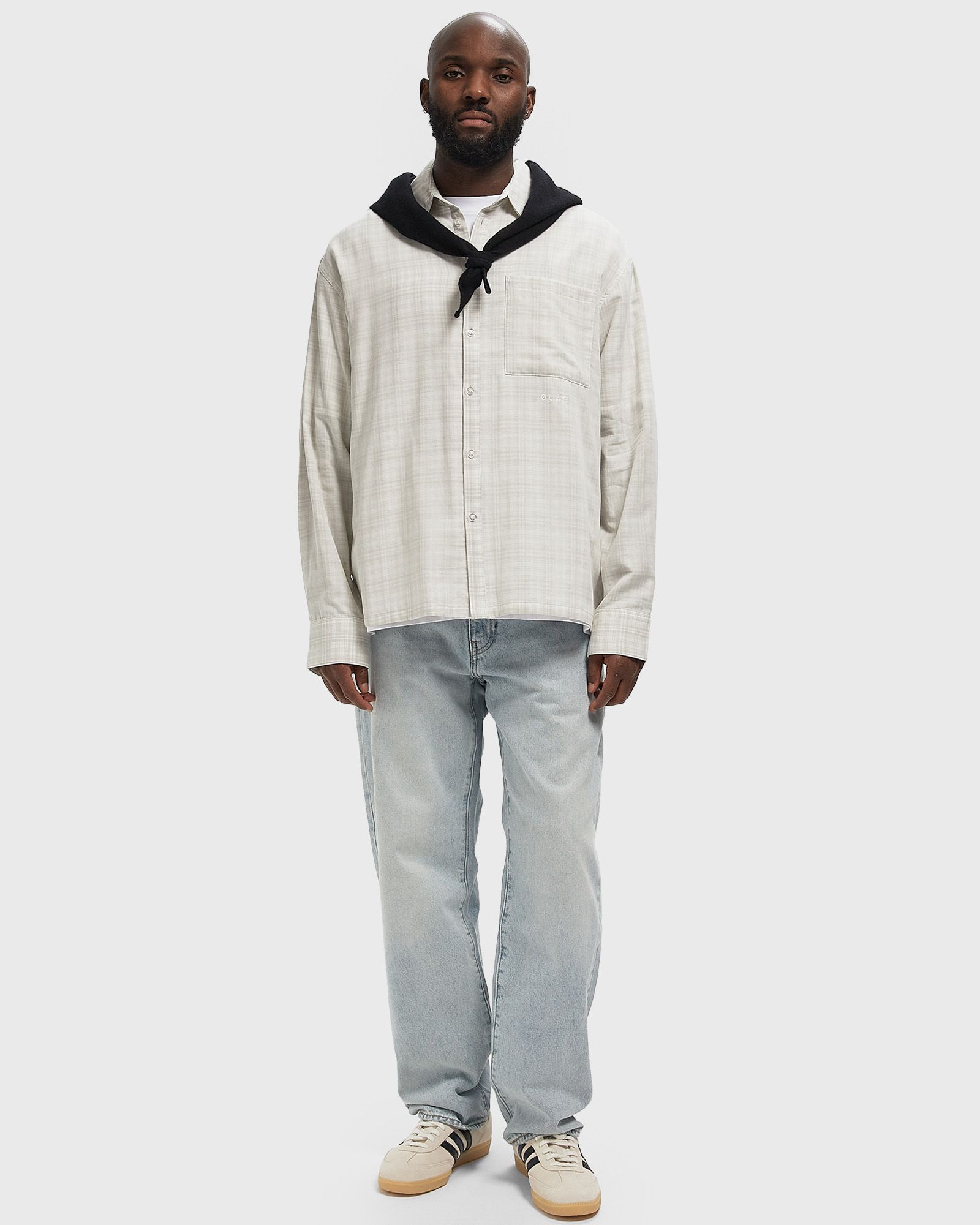 DOUBLE FACED CHECKED BOXY SHIRT