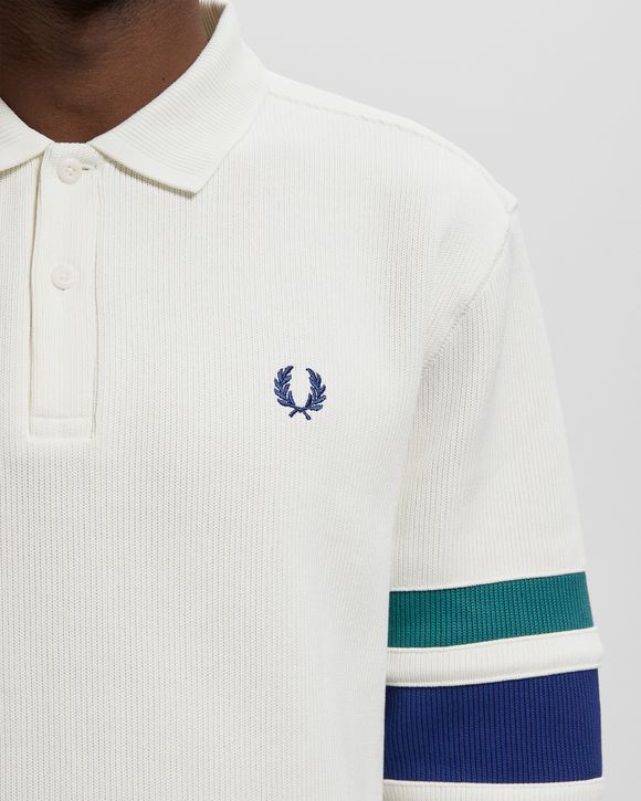 TIPPED SLEEVE COLLARED SWEAT