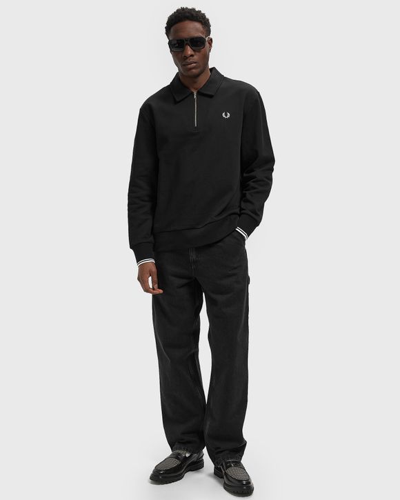 Thumbnail - HALF ZIP COLLARED SWEATSHIRT