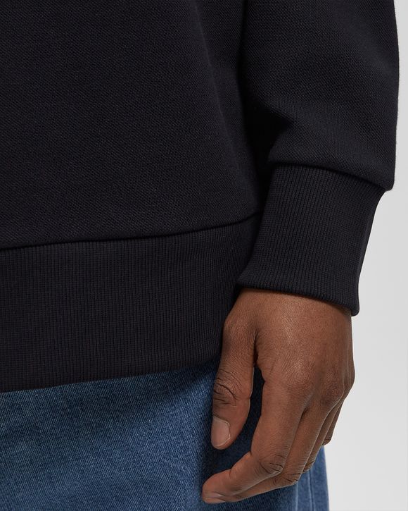 PIQUE COLLARED SWEATSHIRT