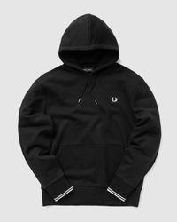 FRED PERRY☆ Tipped Hooded Sweatshirt BLACK Fred Perry TIPPED HOODED SWEATSHIRT Black | BSTN Store