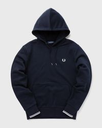 ★FRED PERRY Tipped Popover Hoodie 関税込★ Fred Perry TIPPED HOODED SWEATSHIRT Black | BSTN Store