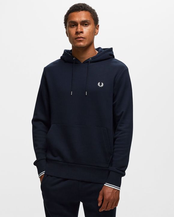 Fred Perry TIPPED HOODED SWEATSHIRT Blue - NAVY