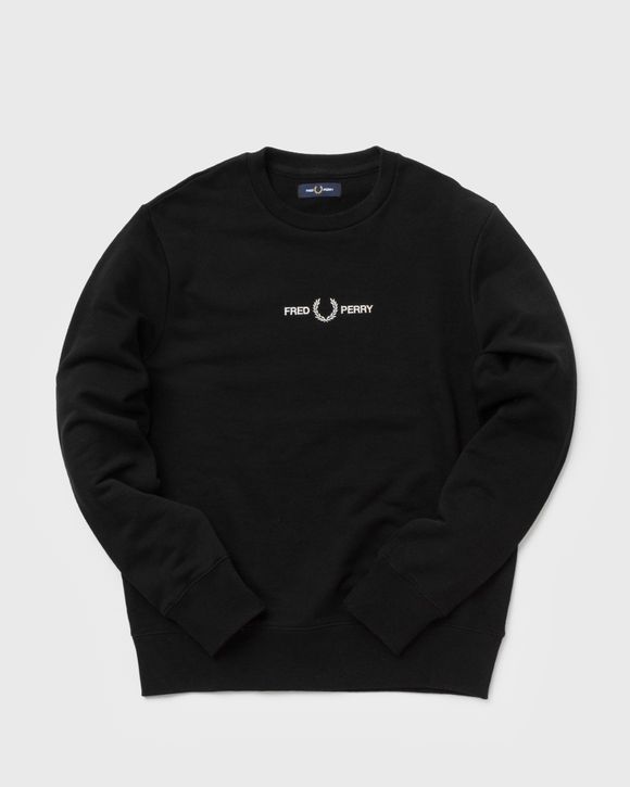 Fred perry embroidered best sale logo hoodie in black