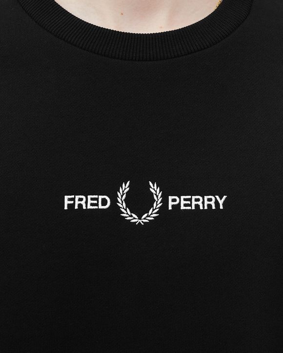 Fred perry embroidered logo on sale sweatshirt