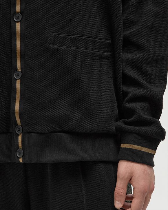 TIPPED PIQUET EXTURE CARDIGAN