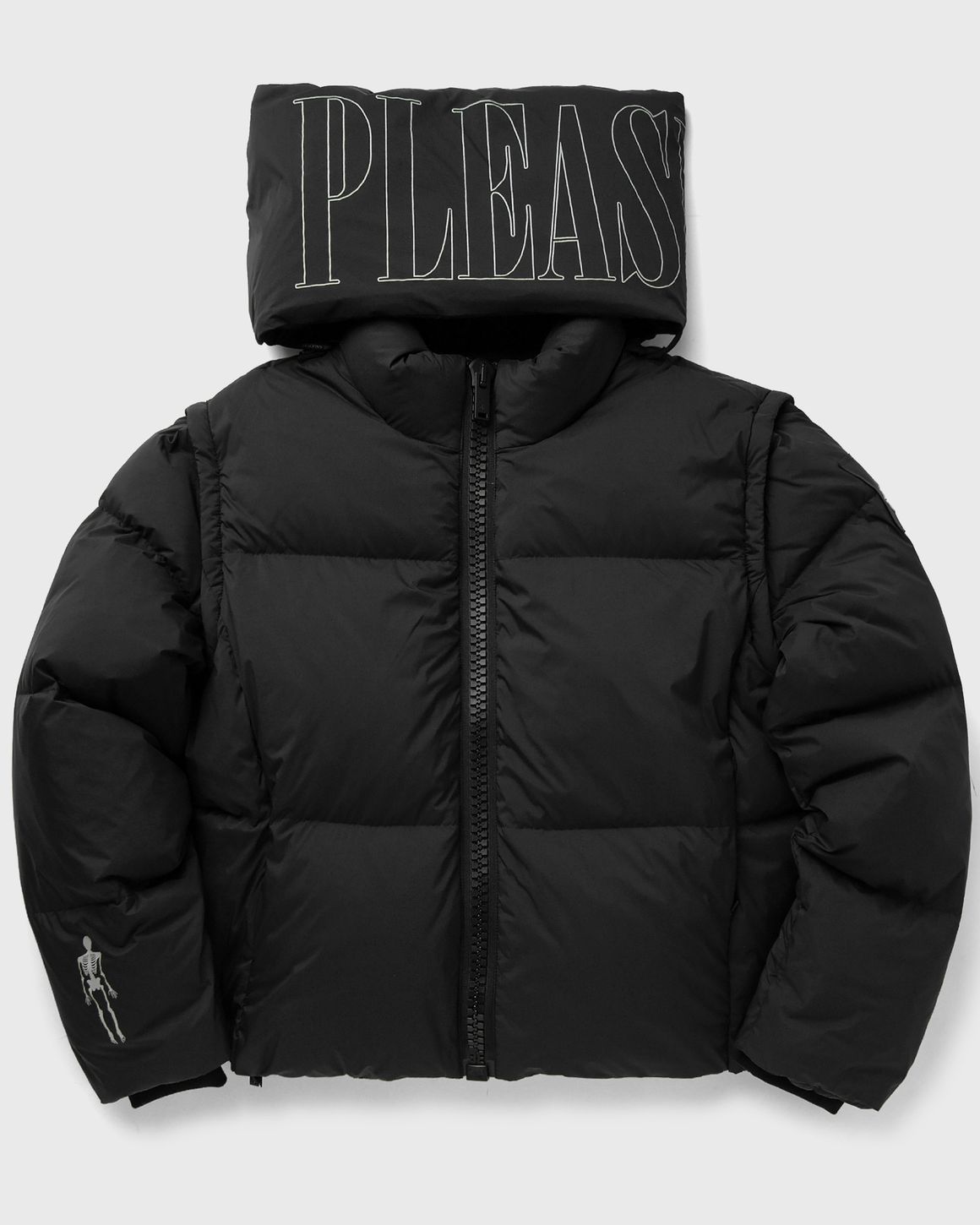 Moose Knuckles X PLEASURES CROPPED PUFFER Black | BSTN Store