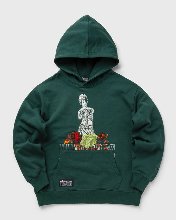 Moose Knuckles X PLEASURES STATUE GRAPHIC HOODIE Green BSTN Store