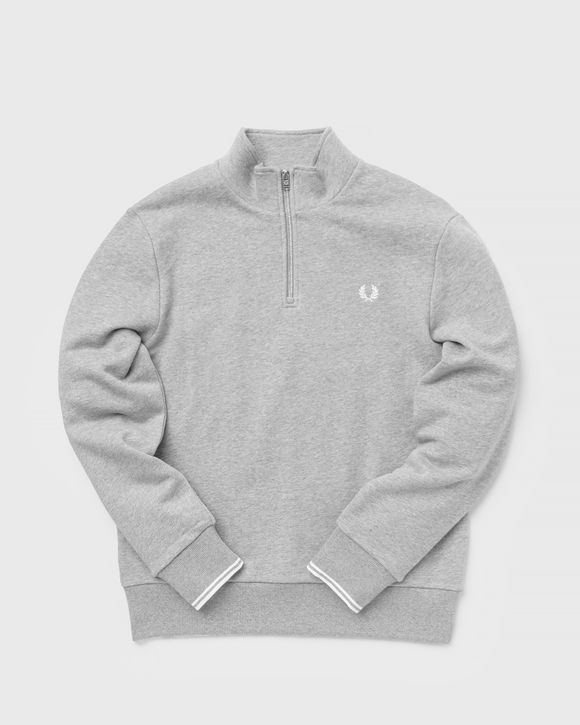 Fred Perry HALF ZIP SWEATSHIRT Grey BSTN Store