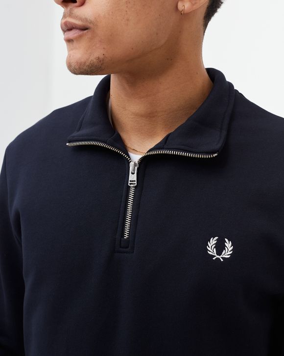 Fred Perry HALF ZIP SWEATSHIRT Blue - NAVY