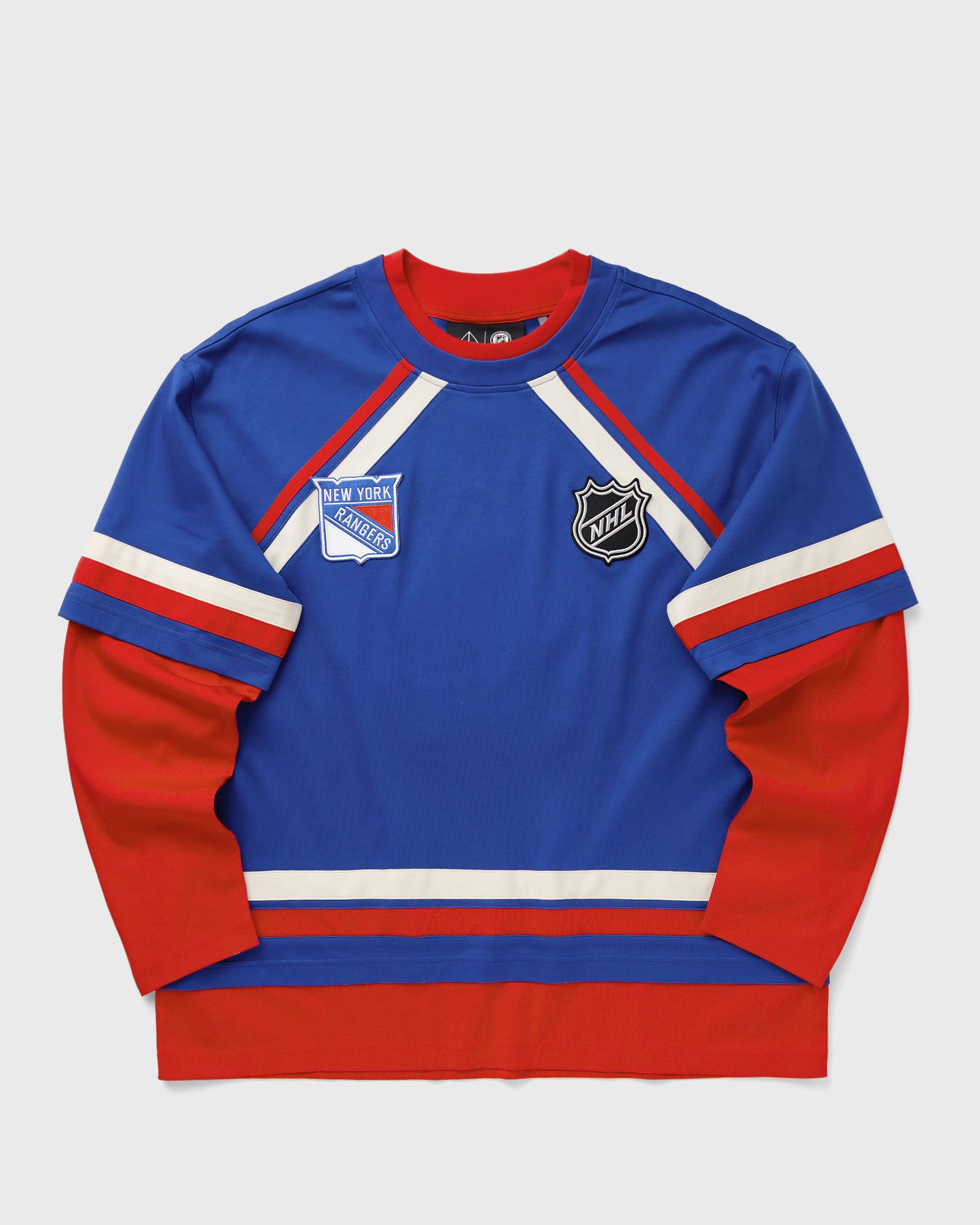 Moose Knuckles - Men's Nhl X Moose Knuckles Rangers Tee - Color: Rangers Blue/Red/Bone-image