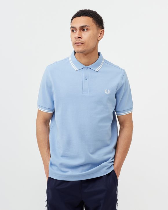 Fred Perry TWIN TIPPED FRED PERRY SHIRT Blue - SKY/SNOW/SNOW