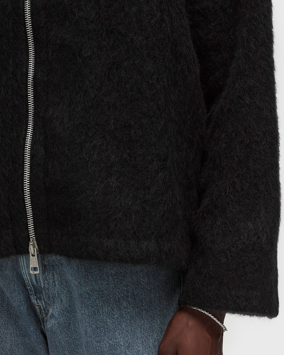 Slim Zip Longsleeve Indulgent Choco Cable Jacquard