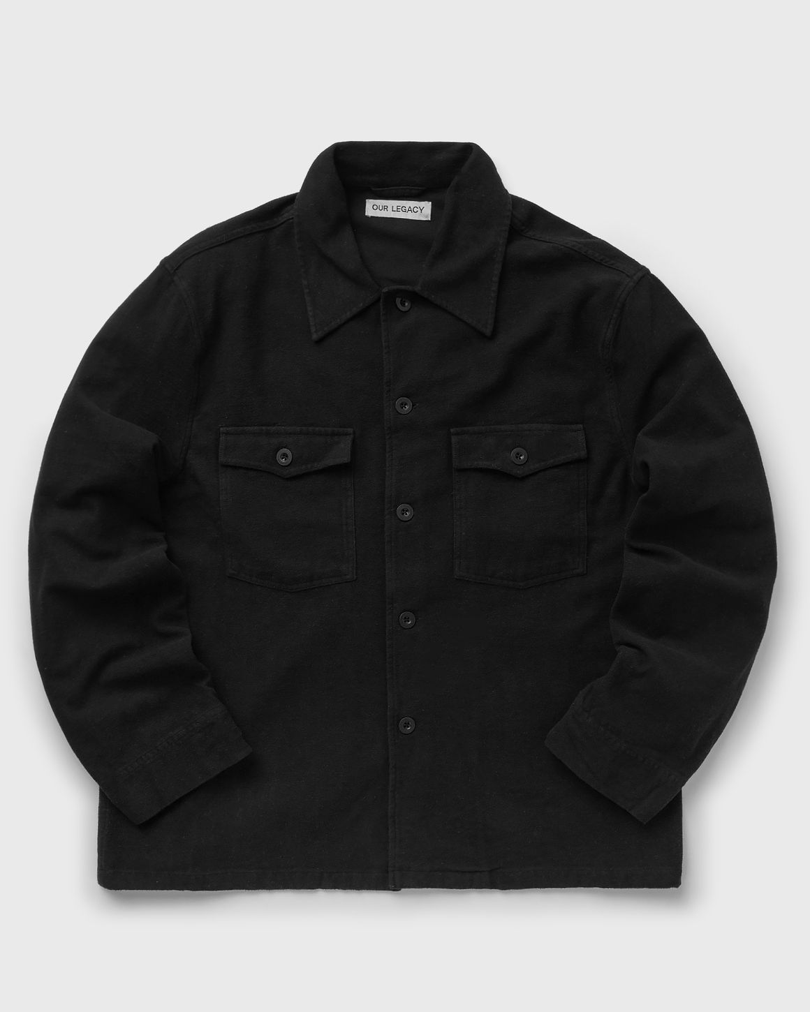 Our Legacy EVENING COACH JACKET Black - BLACK BRUSHED COTTON