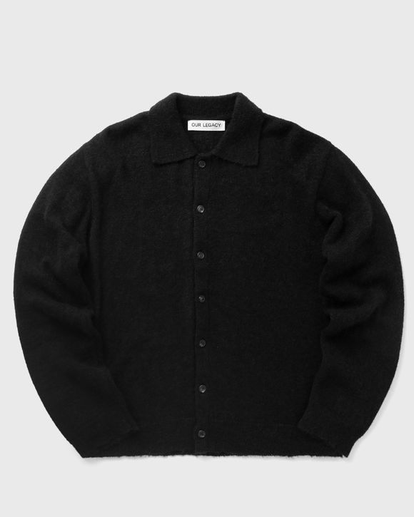 Our Legacy EVENING POLO Black - BLACK FUZZY ALPACA