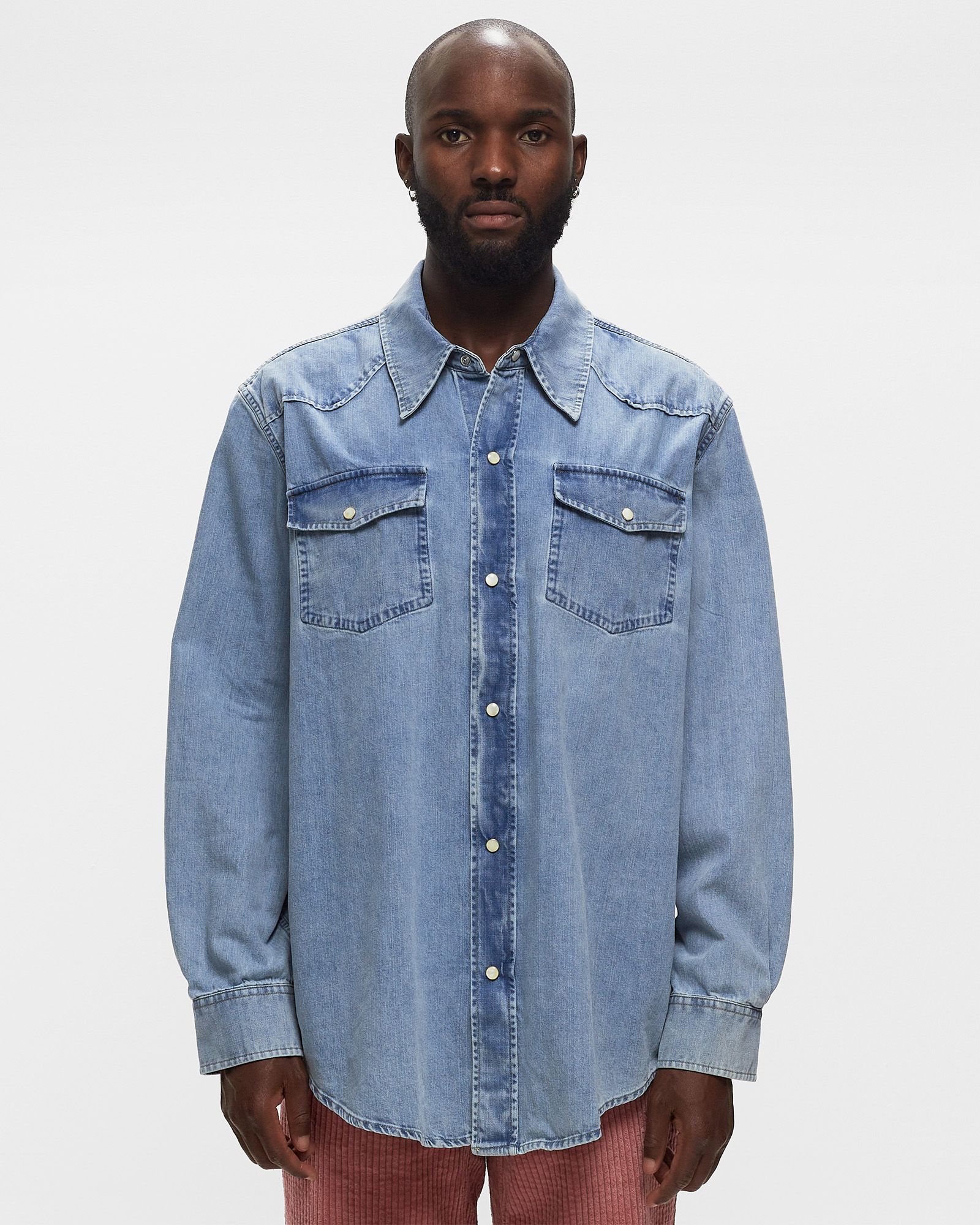 OUR LEGACY FRONTIER SHIRT グレー デニムシャツ 44 Our Legacy - Frontier Shirt Attic Carbon Wash Denim