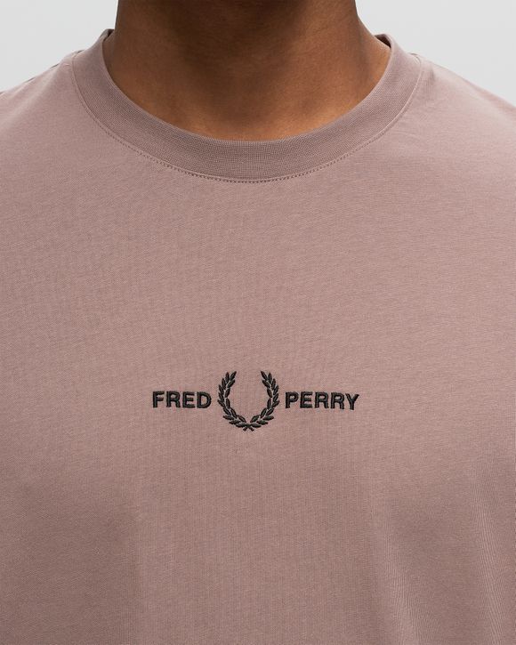 Tシャツ・カットソー FRED PERRY SS24 T-SHIRT WITH LOGO (FP-M4580-50_U53) Fred Perry cotton t-shirt Embroidered T-Shirt PRM EU