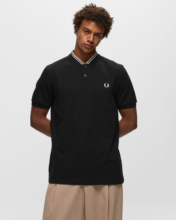 Fred Perry BOMBER COLLAR POLO SHIRT Black | BSTN Store