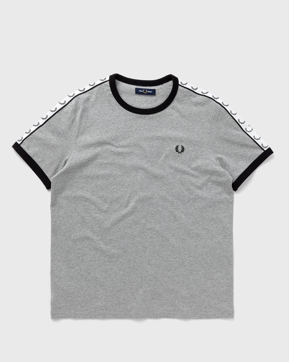 Fred Perry TAPED RINGER T SHIRT Grey BSTN Store