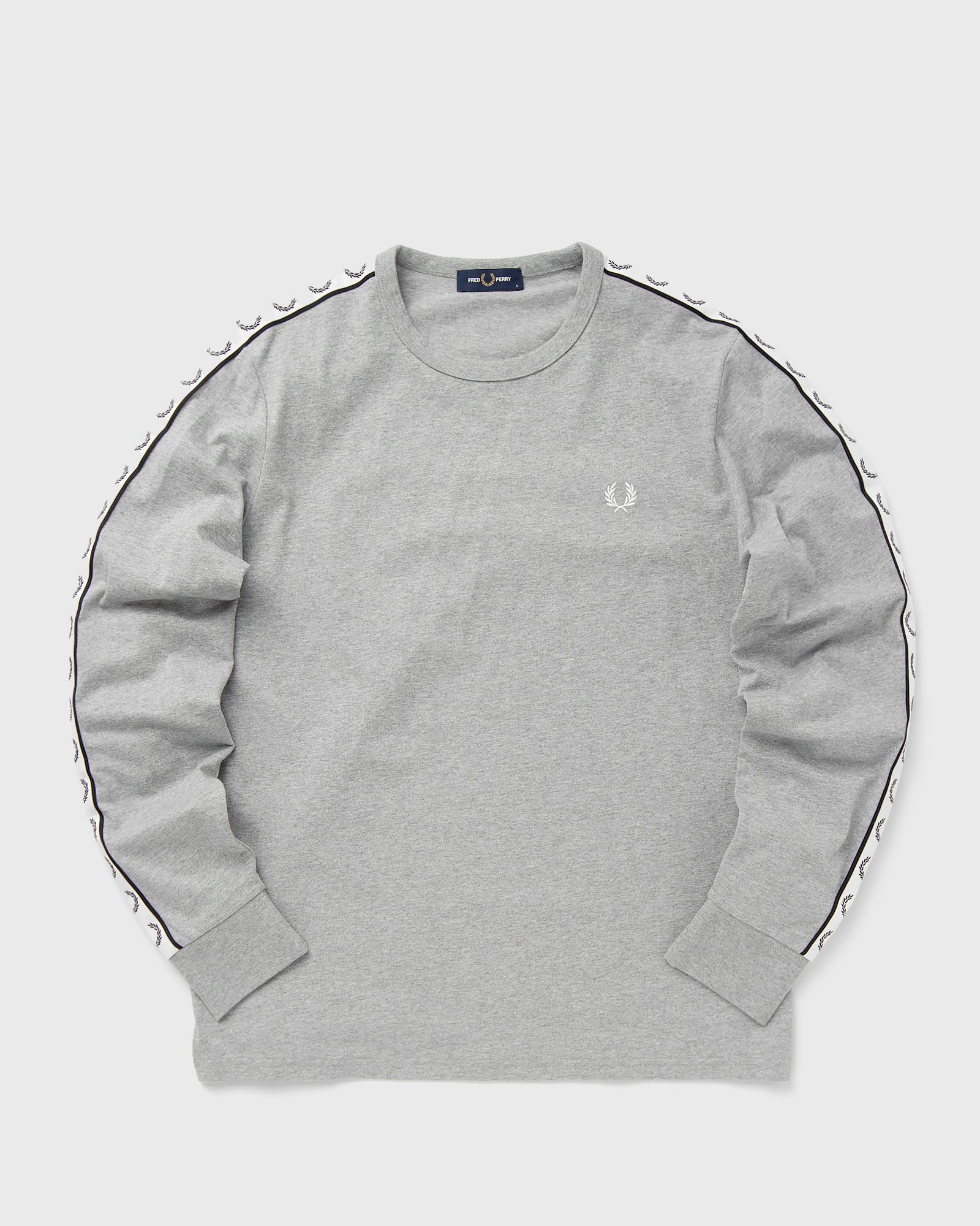 Fred Perry - taped long sleeve tee men longsleeves grey in größe:xl