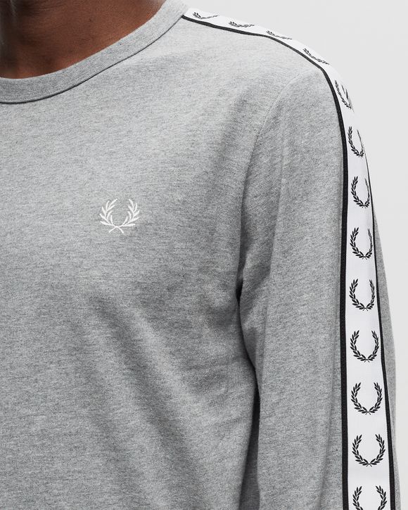 Fred Perry TAPED LONG SLEEVE TEE Grey | BSTN Store 