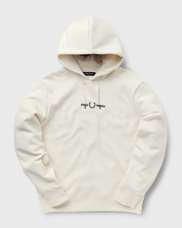 Fred perry embroidered hooded sweatshirt sale