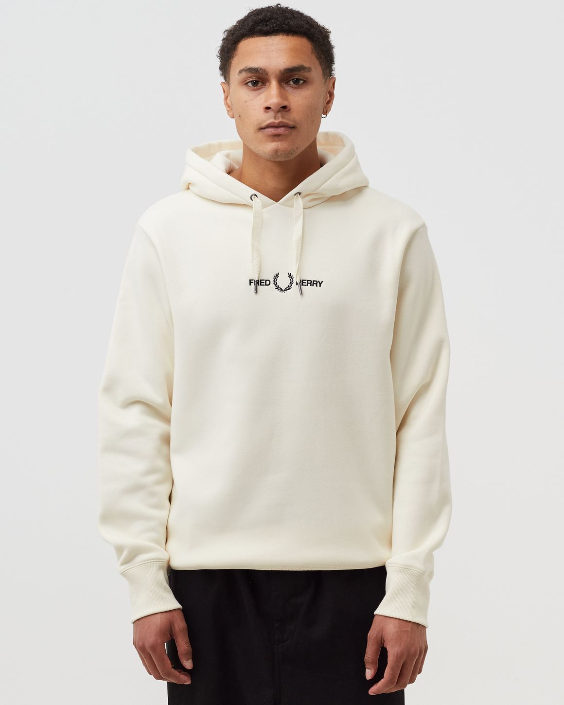 パーカー・フーディ FRED PERRY [Sports] Embroidered Hooded Sweatshirt 5FT0017 Woven Check Cardigan - French Navy | Mens Coats & Jackets