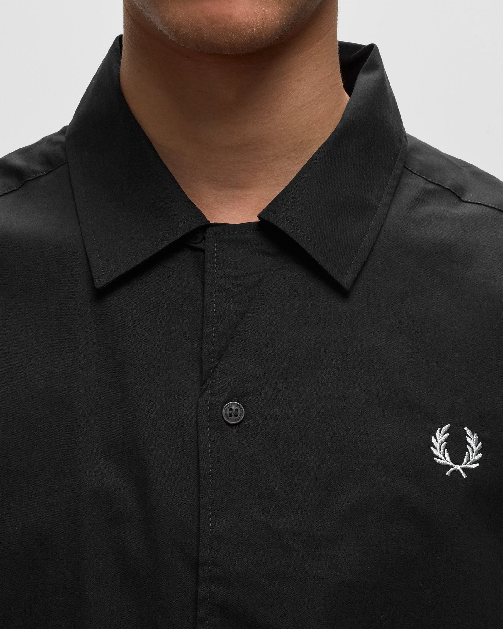 Tipped Hem Revere Collar Shirt