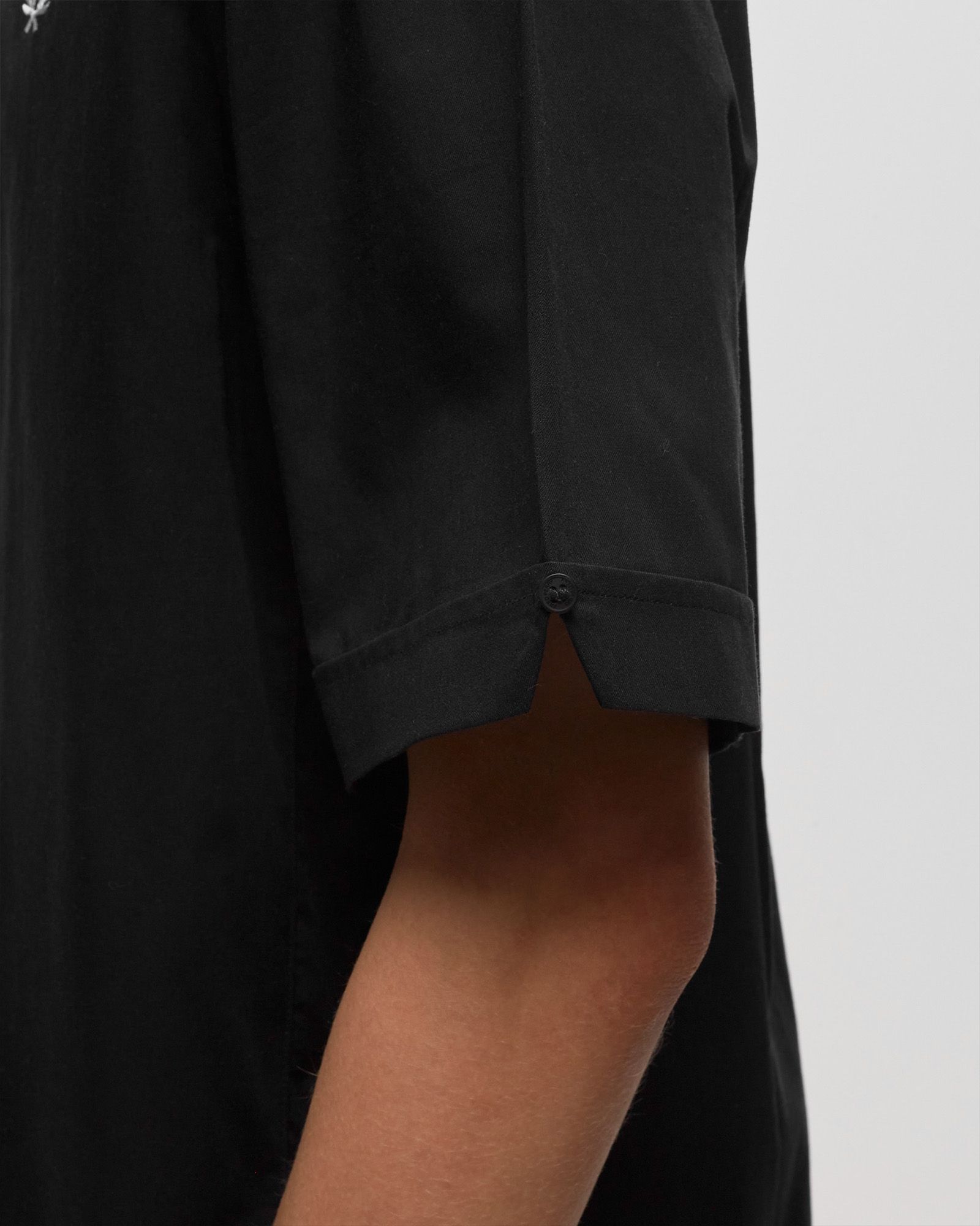 Tipped Hem Revere Collar Shirt