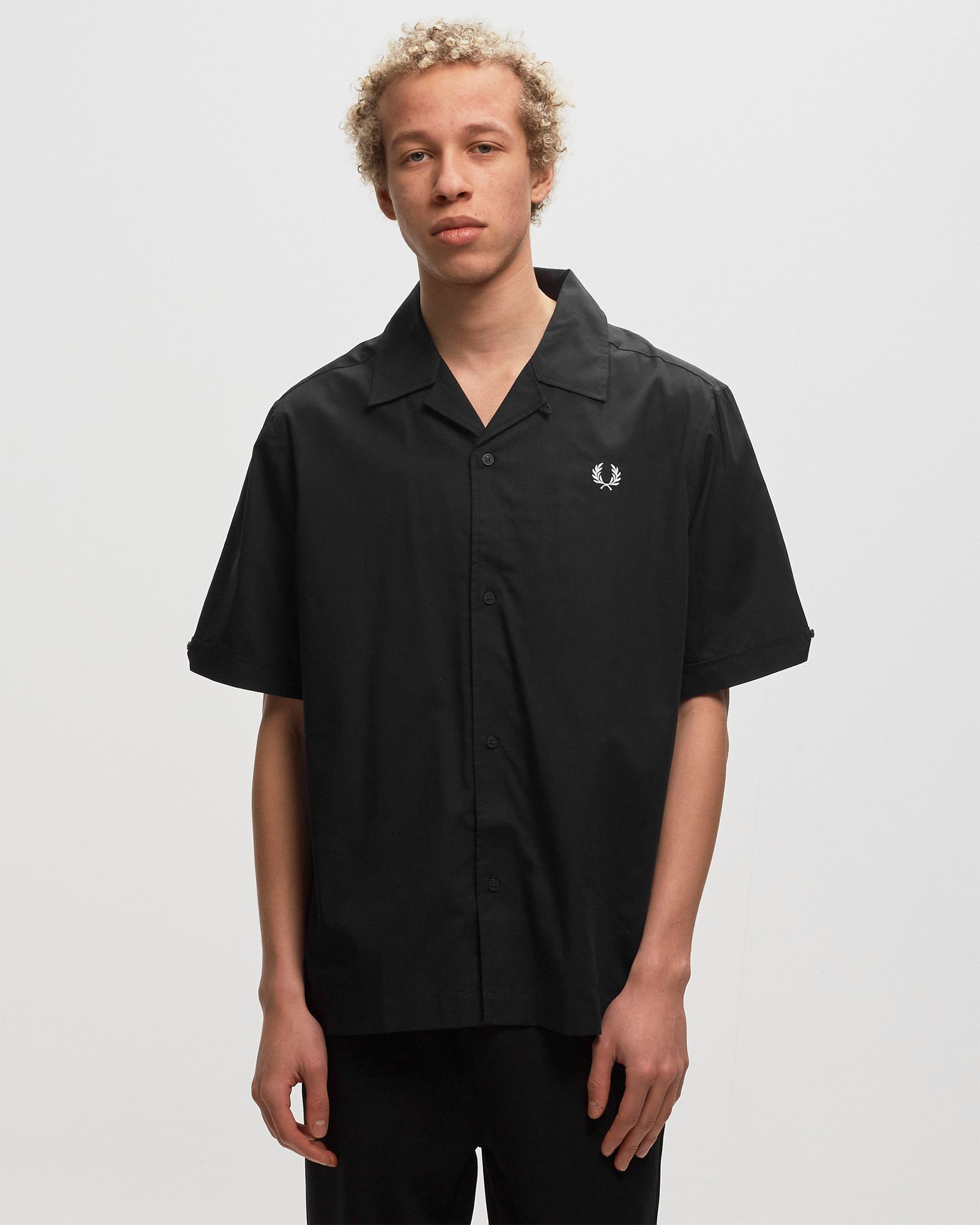 Tipped Hem Revere Collar Shirt