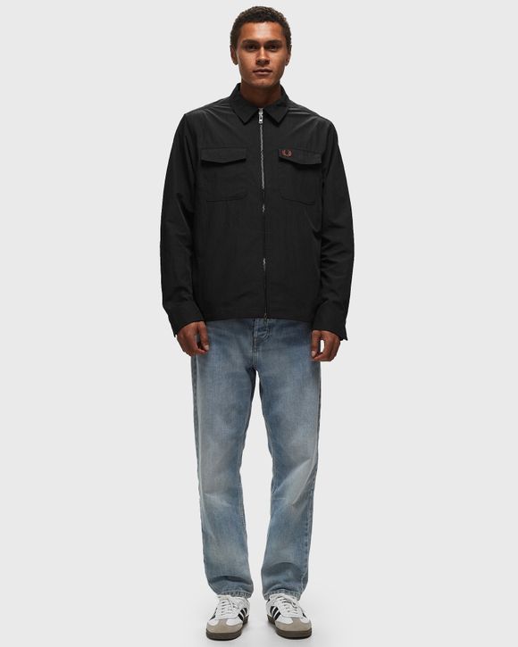 Fred Perry ZIP OVERSHIRT Black | BSTN Store