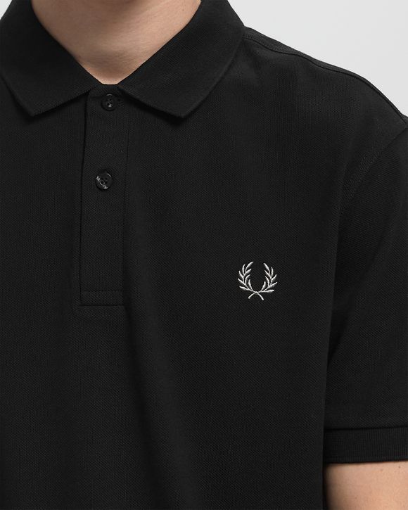 FRED PERRY The Fred Perry Shirtブラック×ホワイト Taped Ringer T-Shirt - Snow White | Men's T-Shirts