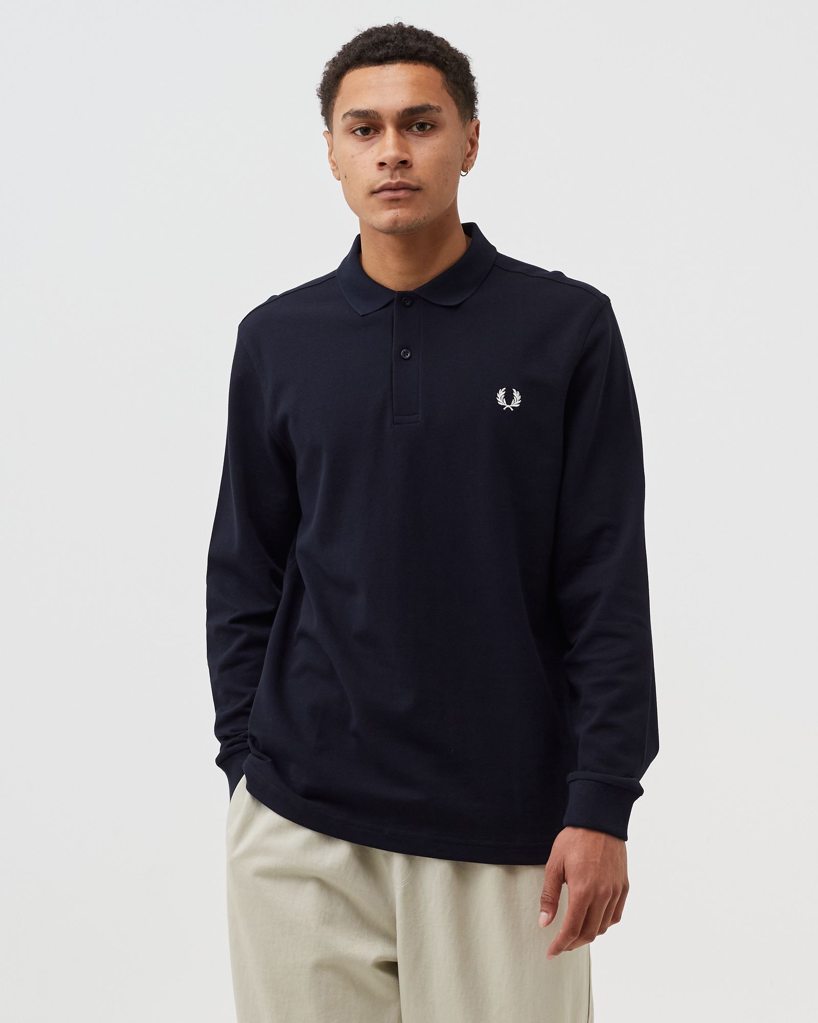 LS PLAIN FRED PERRY SHIRT