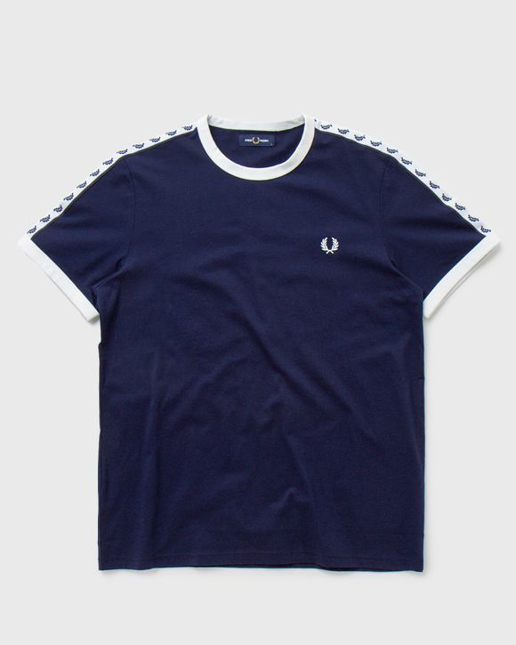 Fred Perry TAPED RINGER T SHIRT Blue BSTN Store