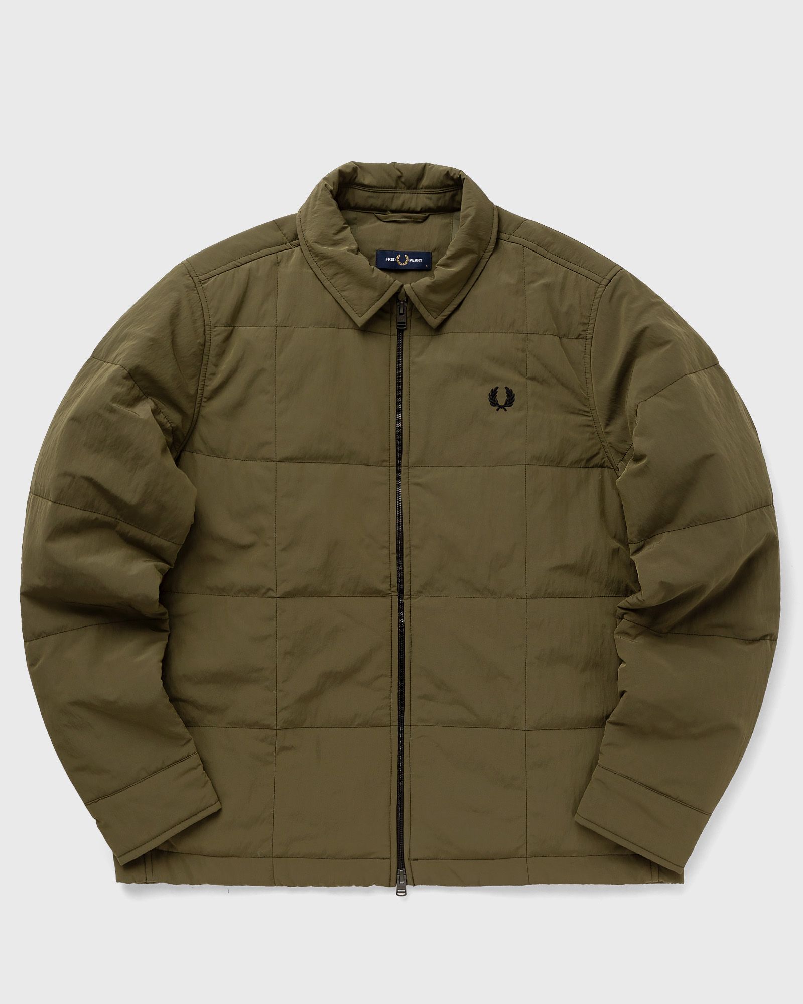 Fred Perry - quilted overshirt men overshirts green in größe:xl