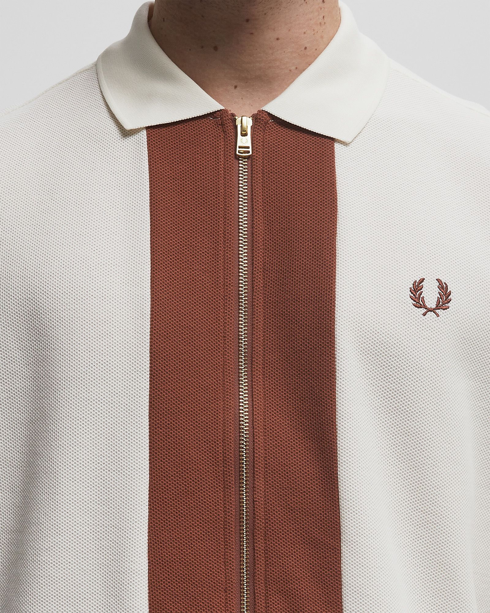 ZIP THROUGH POLO SHIRT