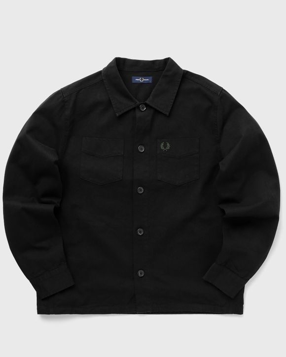 Fred Perry REVERSE FLEECEBACK OVERSHIRT Black | BSTN Store