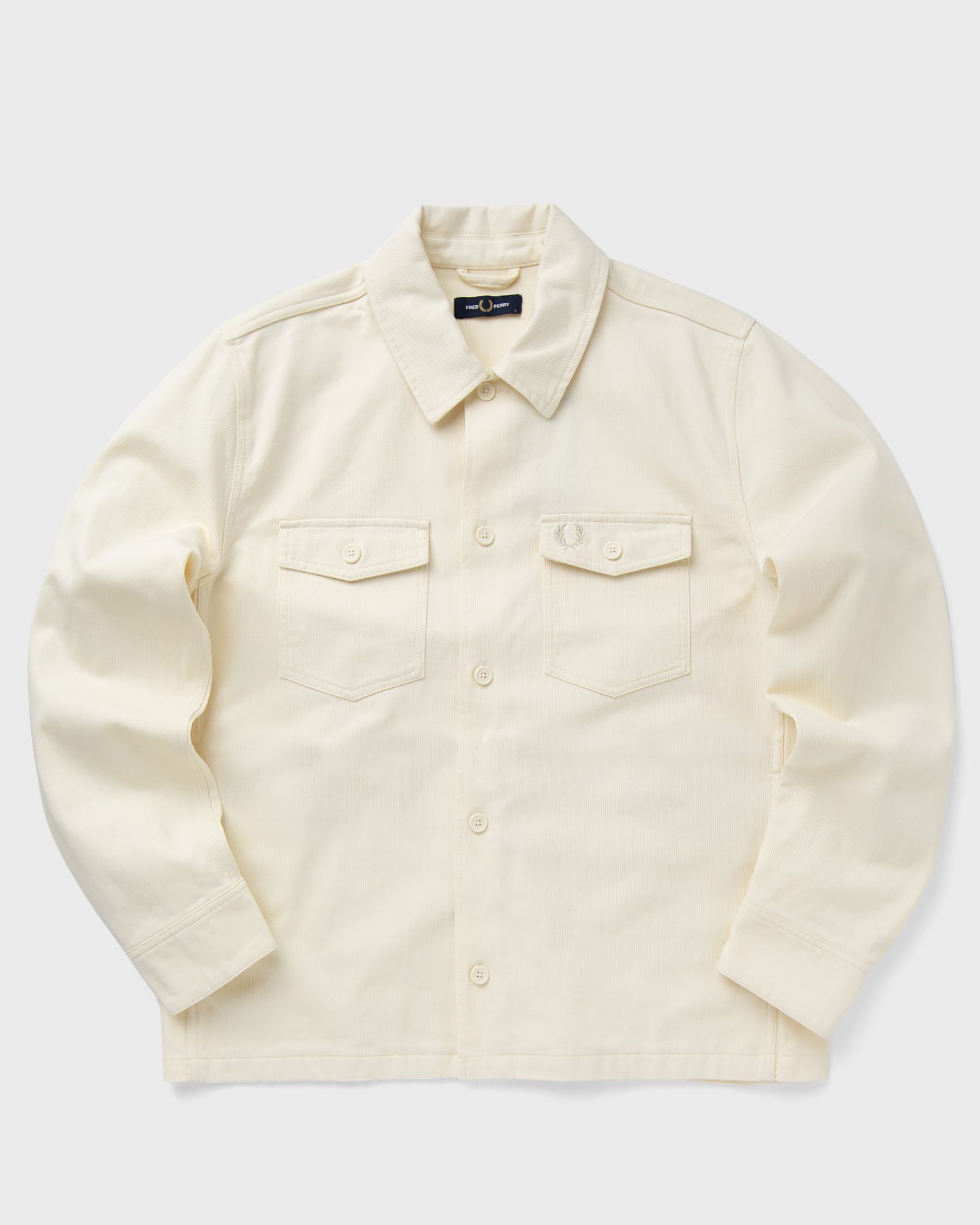 Fred Perry - bedford cord overshirt men overshirts white in größe:xl