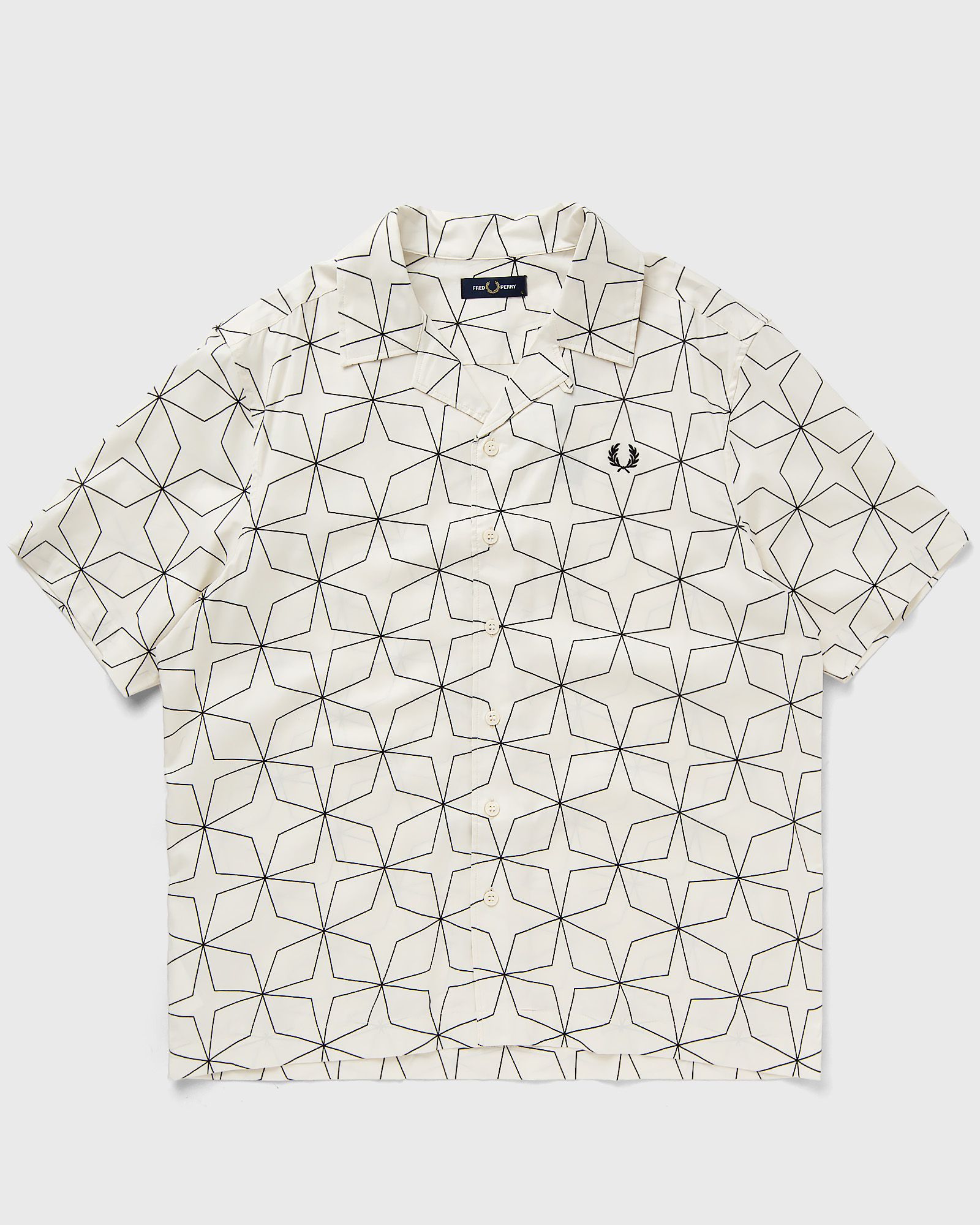 Geometric Print Revere Collar