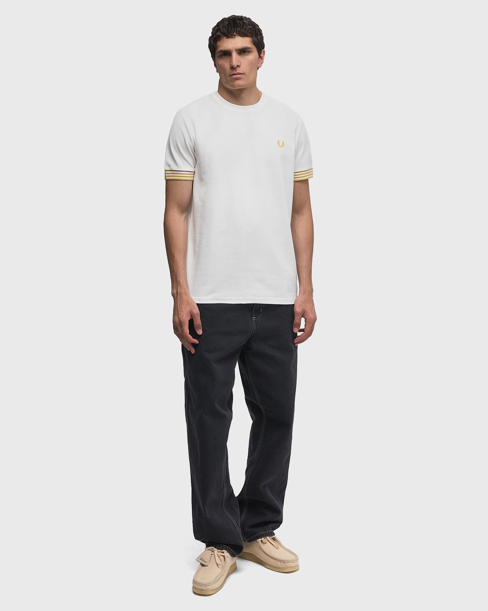 STRIPED CUFF T-SHIRT