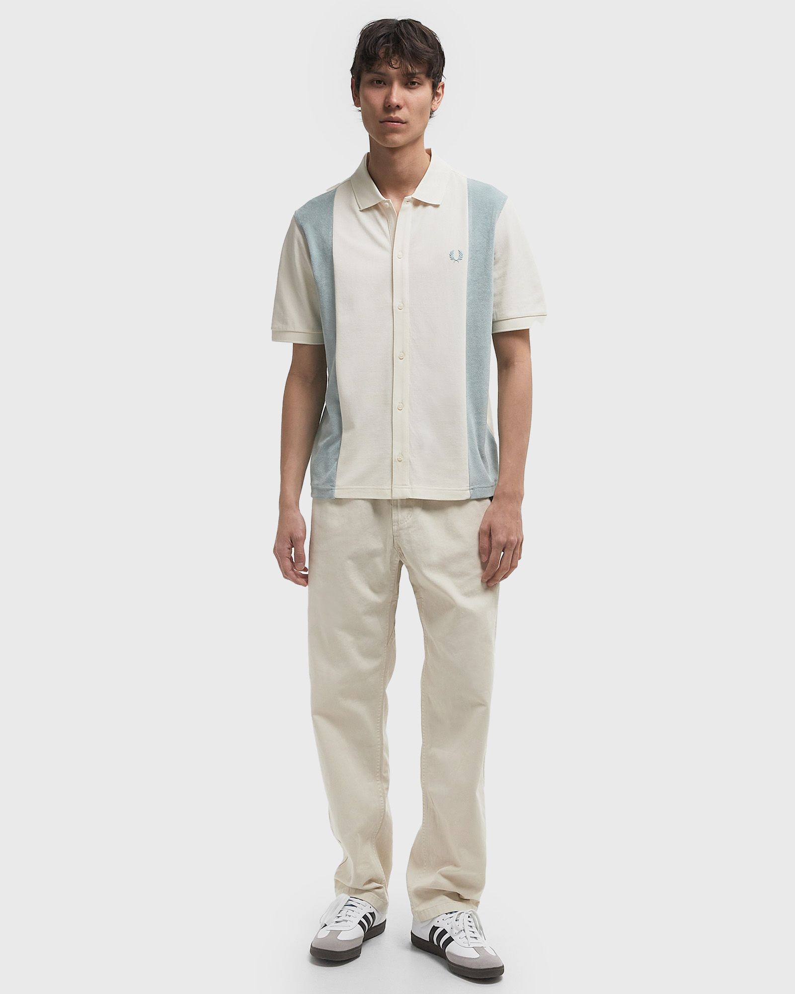 TOWELLING PANEL POLO SHIRT