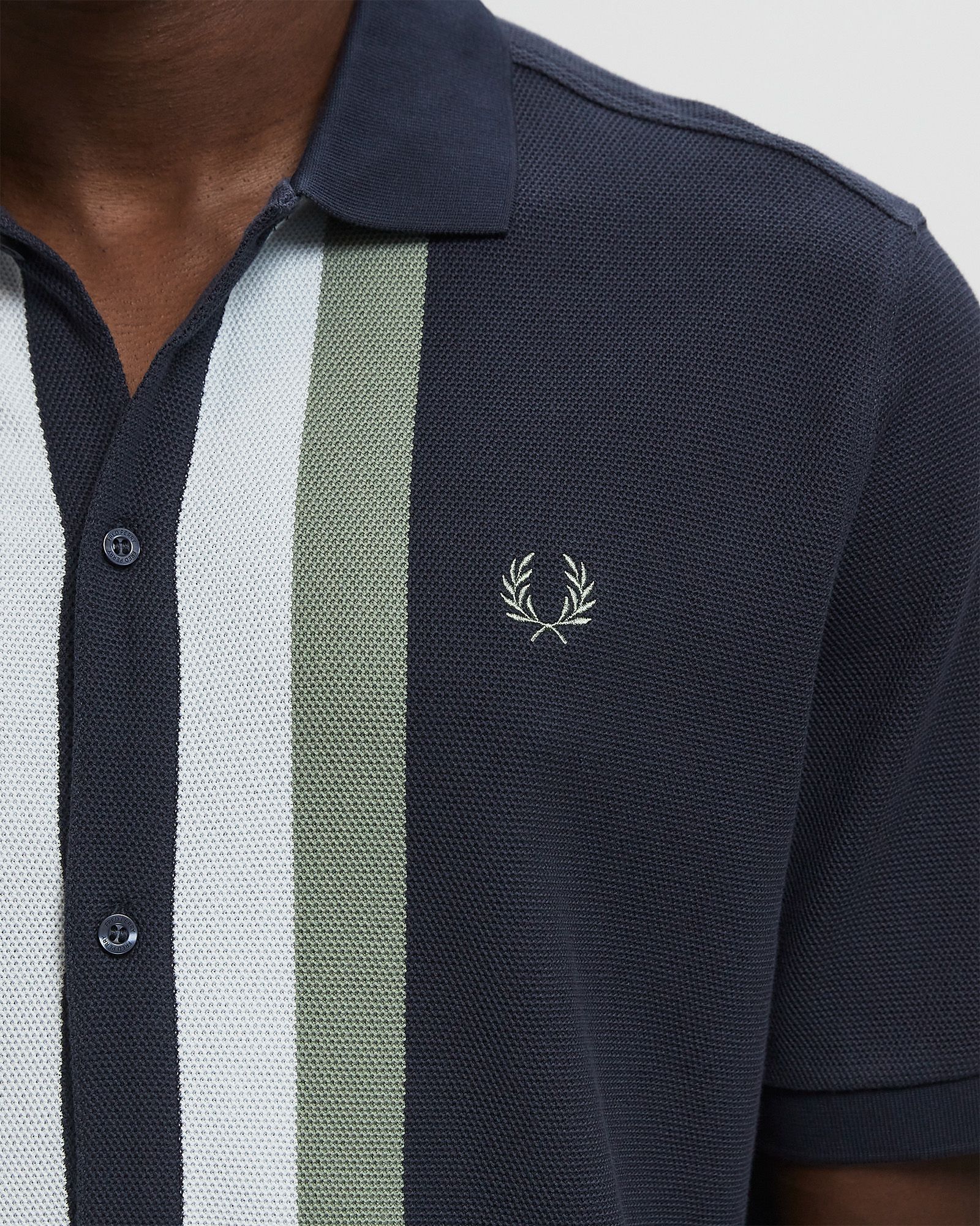 PANELLED BUTTON THROUGH POLOS