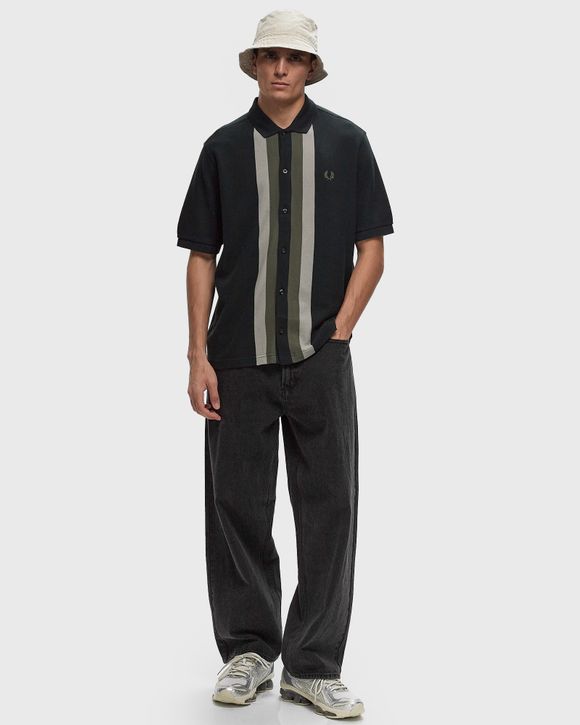 PANELLED BUTTON THROUGH POLO S
