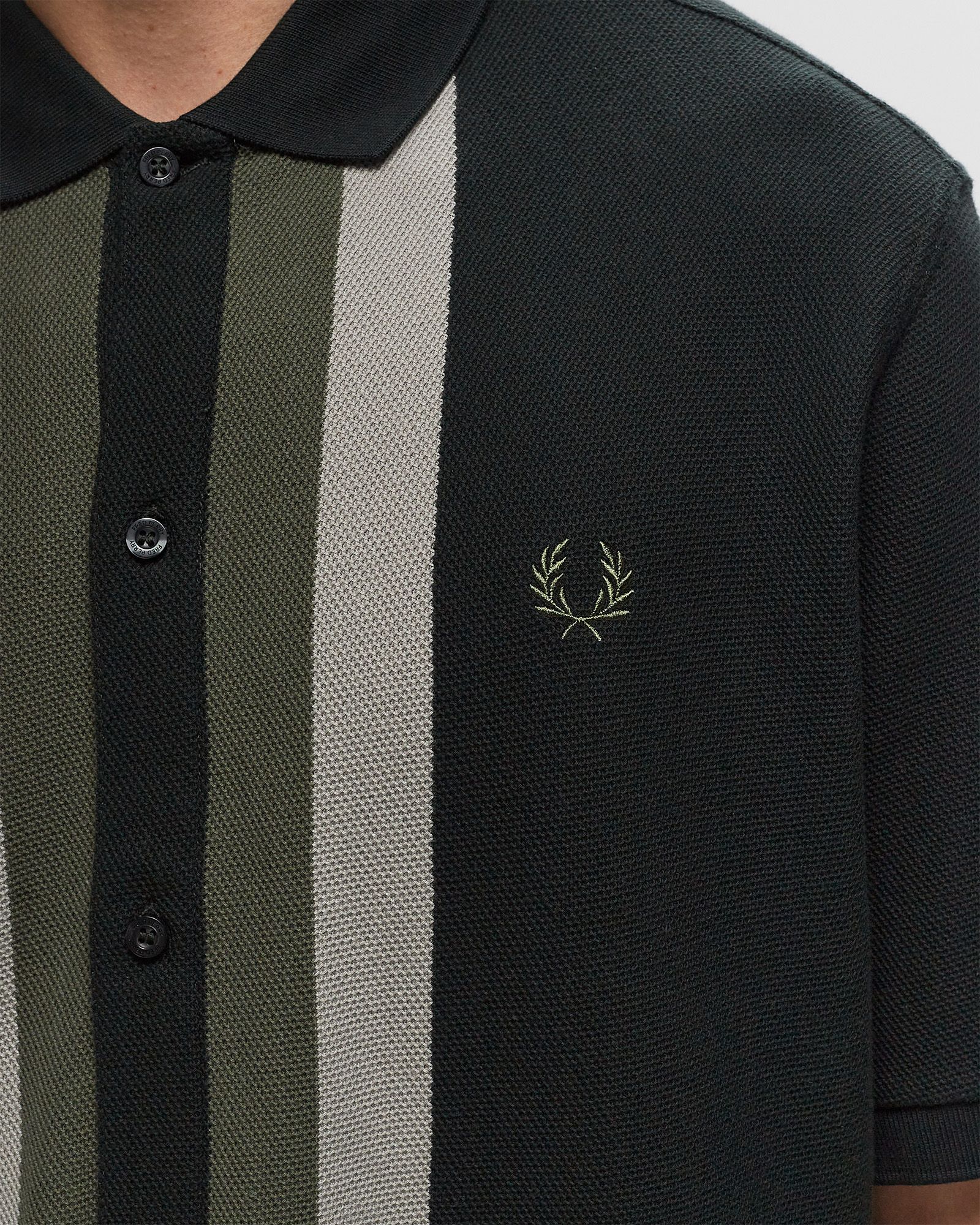 PANELLED BUTTON THROUGH POLO S