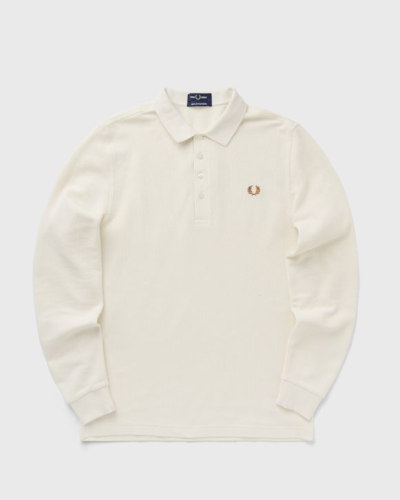 Fred Perry HONEYCOMB LONG SLEEVE POLO Beige BSTN Store