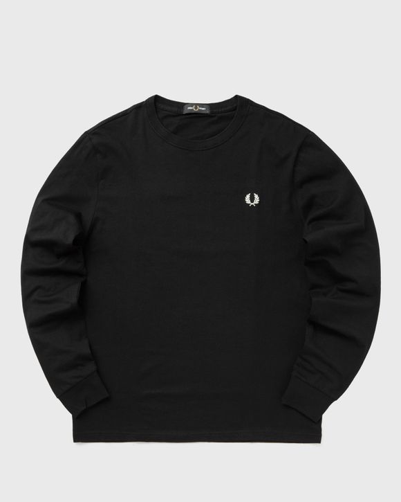 ★正規品★ 【FRED PERRY】 Long sleeve Crew Neck T-shirt Fred Perry LONG SLEEVE CREW NECK T-SHIRT Black | BSTN Store