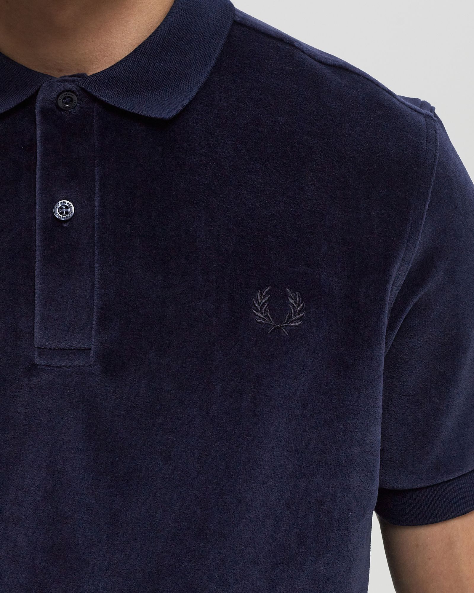 VELOUR ZIP NECK POLO SHIRT