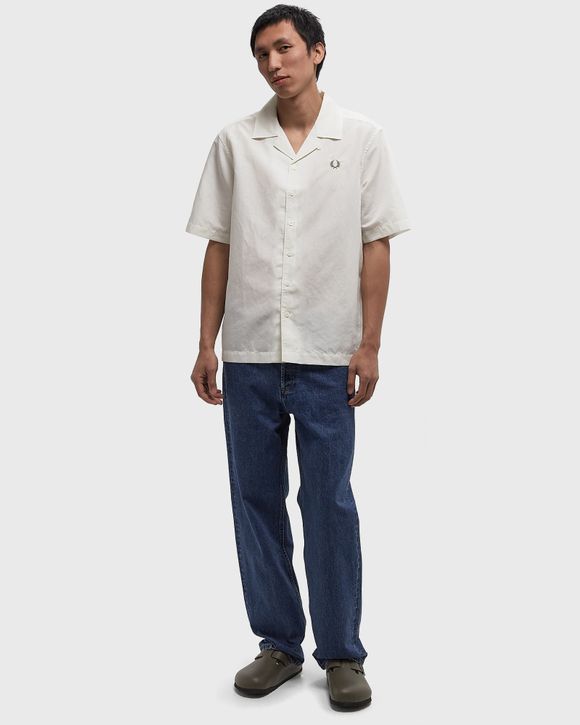 Thumbnail - LINEN BLEND REVERE COLLAR SHIR